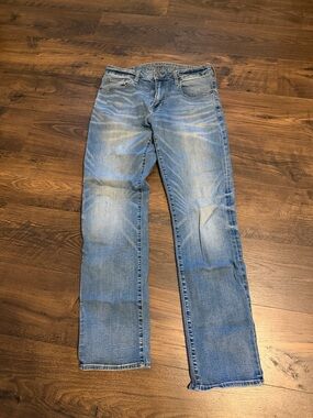 Men's Light Blue Straight-Leg AE jeans